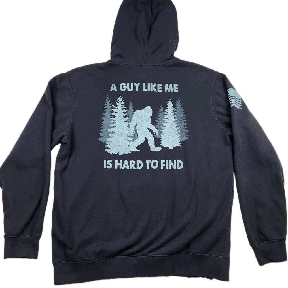 Nine Line Apparel Tailgater Hoodie "Hard to Find" Mens L Navy Humor Logo GameDay